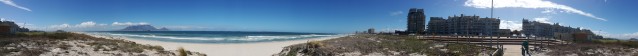 360 degree panorama photo of Blougergstrand beach