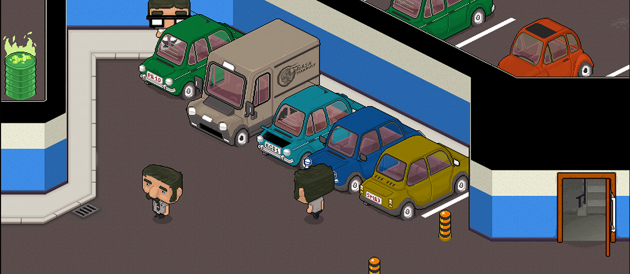 Screenshot: Level 22 parking area