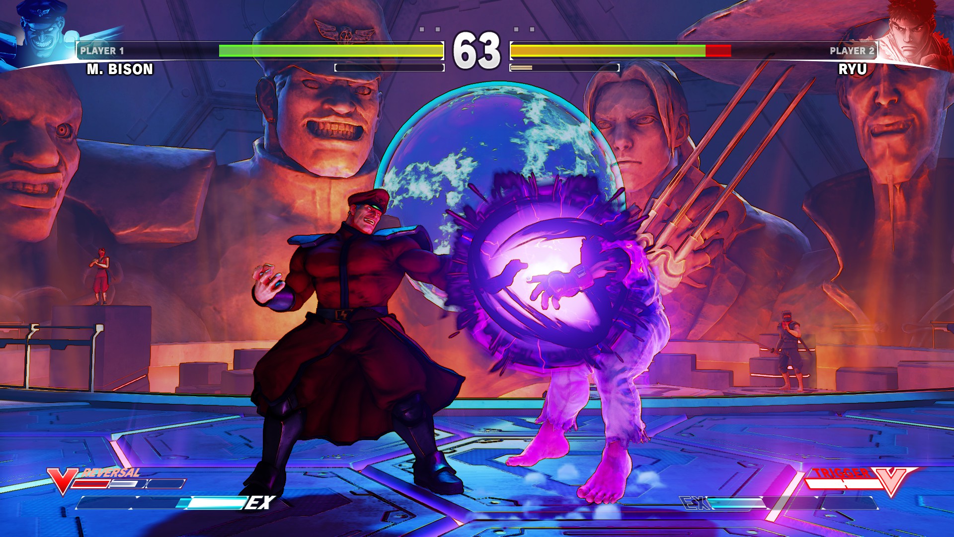 Street Fighter V Screenshot: M.Bison vs Ryu