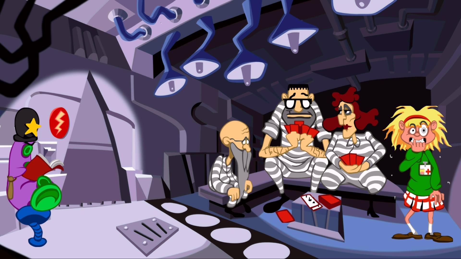 Day of the Tentacle HD Remaster screenshot: Laverne in jail